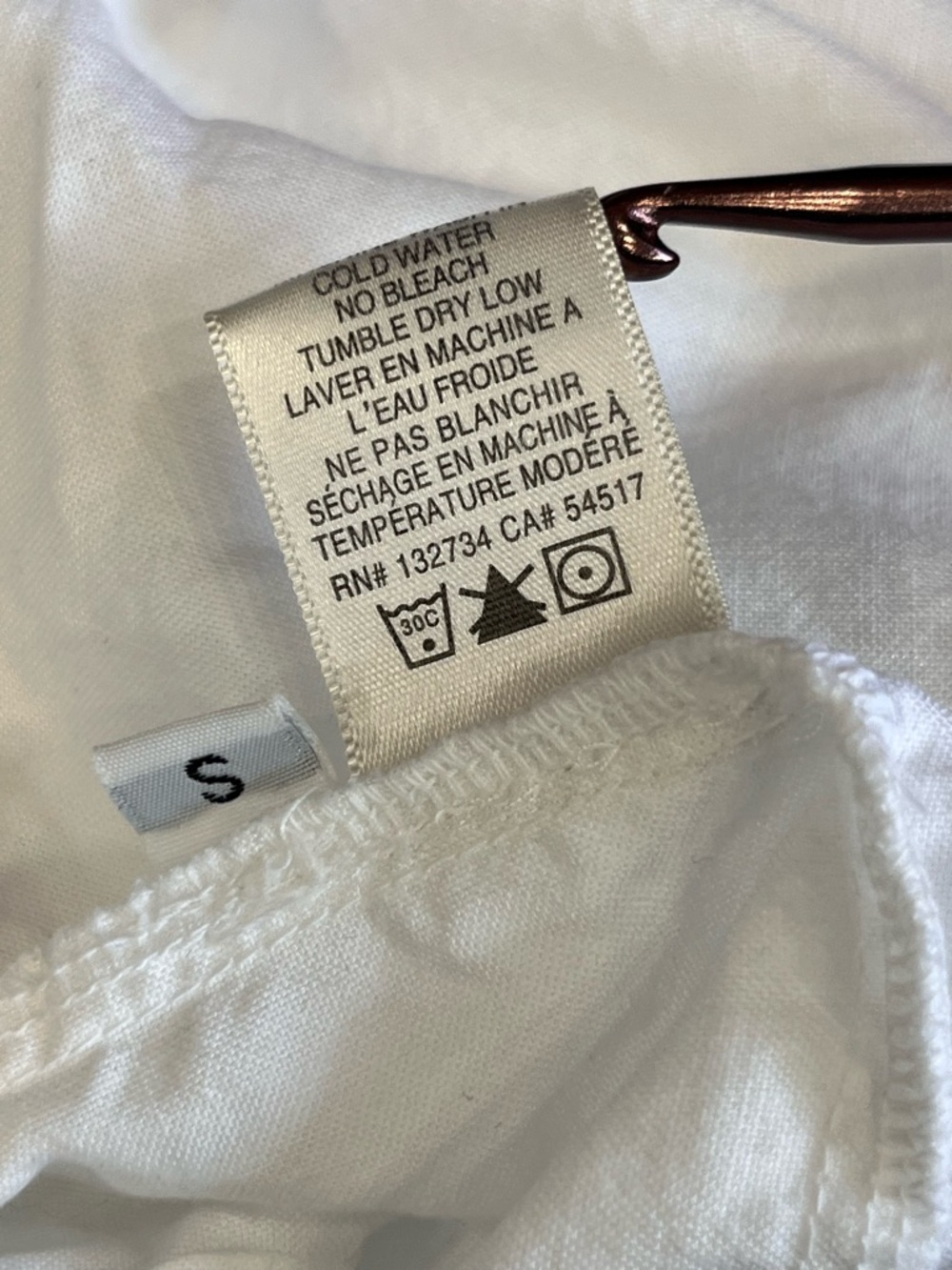 Cloth & Stone White Tencel Lyocell Tie Front Button Down Blouse Small - Picture 11 of 11